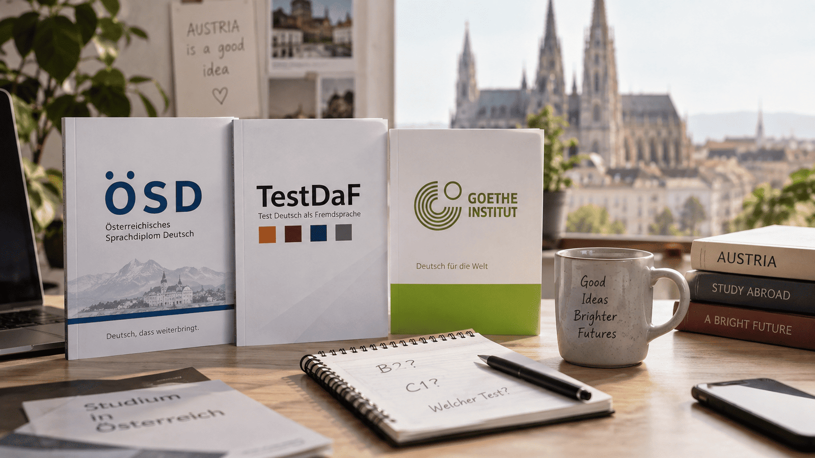 ÖSD TestDaF чи Goethe який іспит з німецької обрати для вступу до Австрії